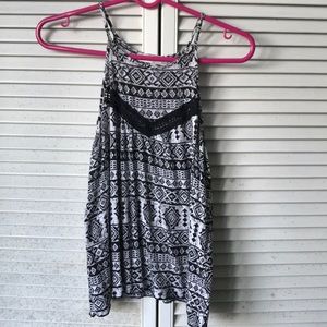Tribal Print Halter Tank Top